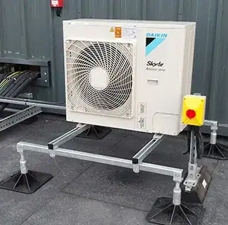 An outdoor unit that serves an internal cassette air conditioning system.