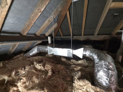 High-quality flexible HVAC ducting with insulation for attic ventilation and temperature control.